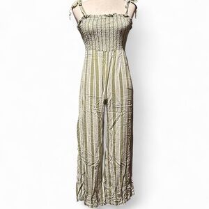 Striped Green Jumpsuit